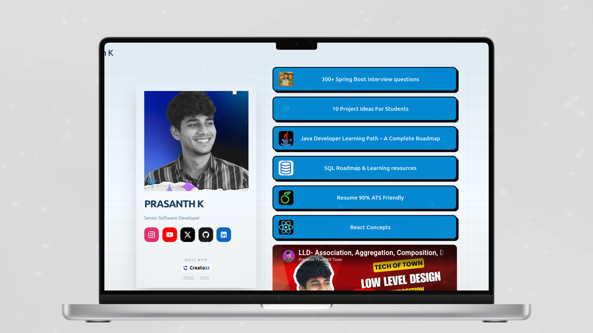Creatozz dashboard preview